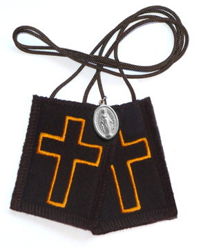 Brown Scapulars with Miraculous Medal
