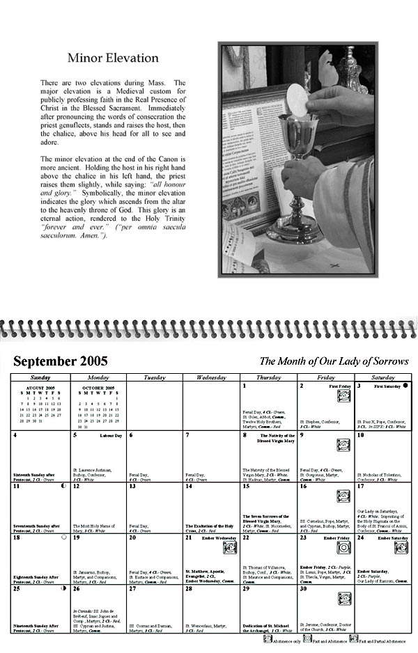 calendar 2005 September spread