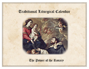 2008 Traditional Liturgical Calendar