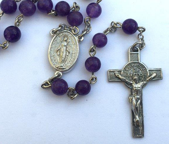 Amethyst chain rosary